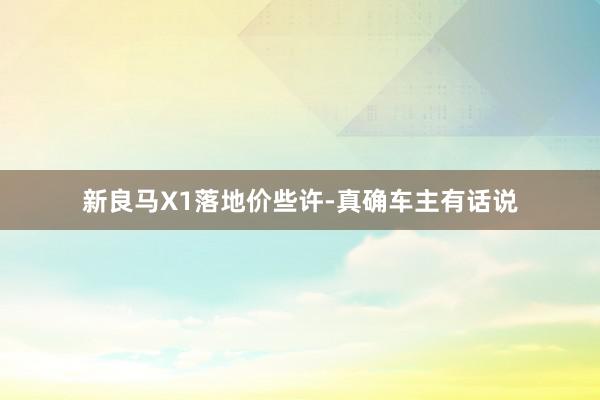 新良马X1落地价些许-真确车主有话说